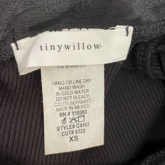tinywillow Black Top with Sheer Sleeves XS - Picture 8 of 9